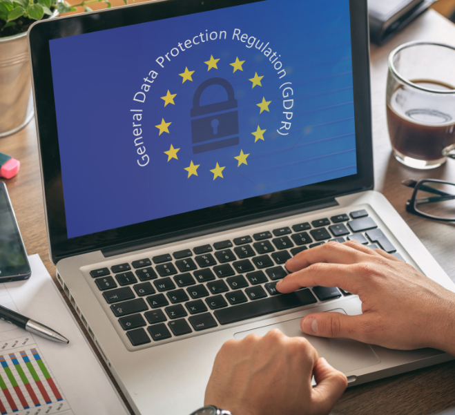 GDPR Screen auf Notebook