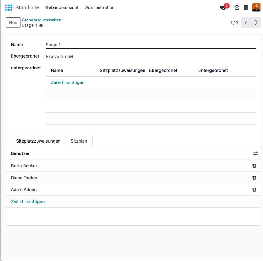 Standort erstellen